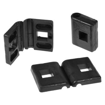 Inlage kunststof tbv klembeugel M8 Zwart