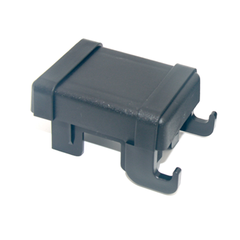 Insteekdop + haakjes PA 60x40 mont. tegen paal Zwart