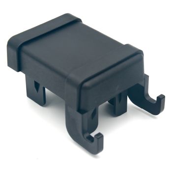 Insteekdop + haakjes PA 60x40 mont. voor paal Zwart