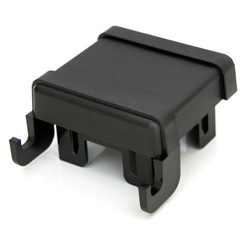 Insteekdop + haakjes PA 60x60 mont. voor paal Zwart