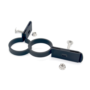 Langlipbeugel Hoek PA Ø60mm Zwart excl. bev.