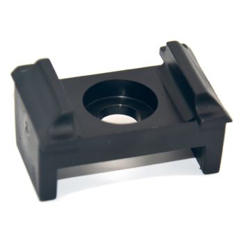 Montageblok met haakjes 40mm PP Zwart