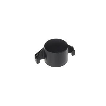 Omsteekdop met haak opzij versterkt PA Ø60 Zwart