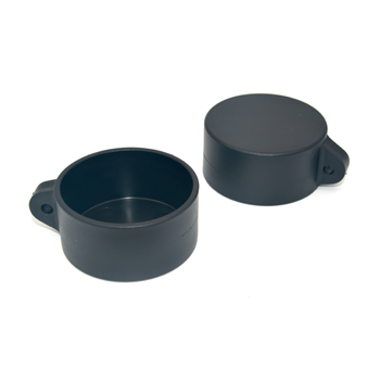 Omsteekdop met oog PP Ø60 Zwart