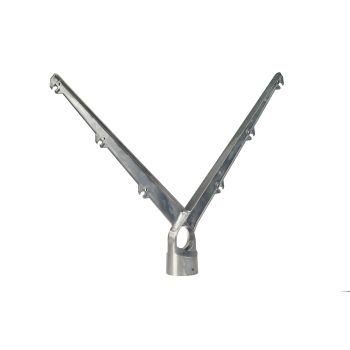 Puntdraadkop Alu 45° dub. Ø60 2x3Dr.