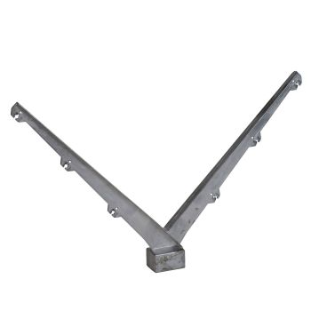 Puntdraadkop Alu 45° dub. 60x40 2x3Dr. Blank