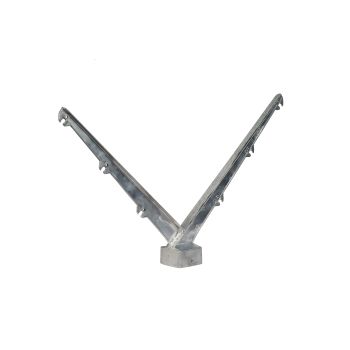 Puntdraadkop Alu 45° dub. 60x60 2x3Dr. Blank