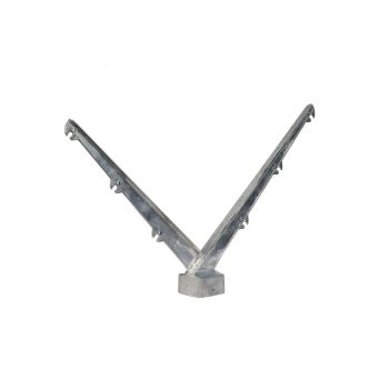 Puntdraadkop Alu 45° 60x60 3Dr.