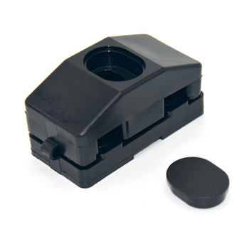 Paneelklem met plaatje Ø60 PA Zwart