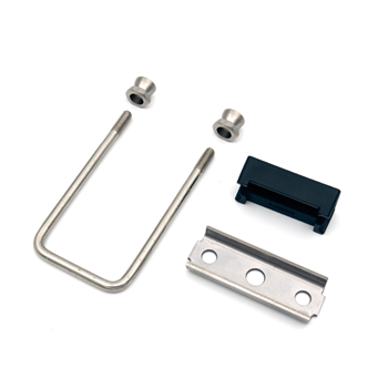 U Beugel + tussenblok & RVS plaatje 60x40 afbreekmoer