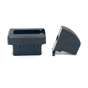 Vakwerkprop hoek PA Zwart 50x25 2-delig