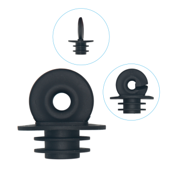 Isolator open voor draad PP Zwart