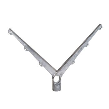 Puntdraadkop Alu 45° dub. Ø48 2x3Dr. Blank