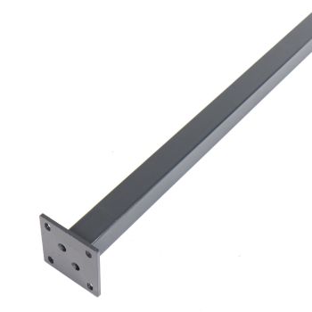 Eindpaal + voetpl. Spijlhek doorgestoken 60x60