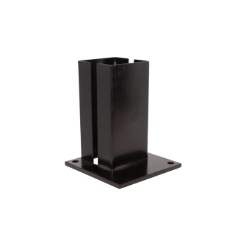 Voetplaat poortkoker paal 100x100x3 L=500