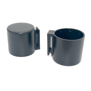 Omsteekdop met haak PA Ø48 Zwart