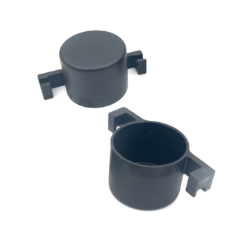 Omsteekdop met haak opzij PA Ø60 Zwart