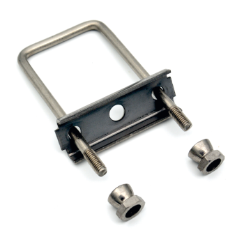 U Beugel + enkel RVS plaatje M8 60x40 Afbreekmoer