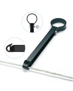 Afstandisolator koord Ø60 L=250 PA Zwart