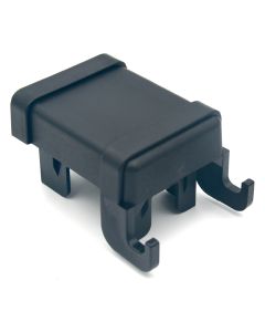 Insteekdop + haakjes PA 60x40 mont. voor paal Zwart