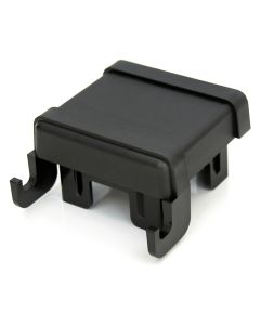 Insteekdop + haakjes PA 60x60 mont. voor paal Zwart