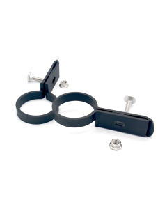 Langlipbeugel Hoek PA Ø60mm Zwart excl. bev.