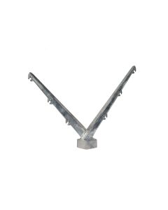 Puntdraadkop Alu 45° dub. 60x60 2x3Dr. Blank