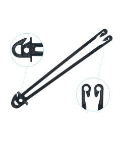 Afstandisolator draad L=300 PA Zwart