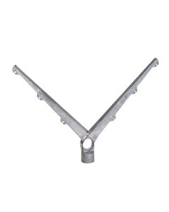 Puntdraadkop Alu 45° dub. Ø48 2x3Dr. Blank