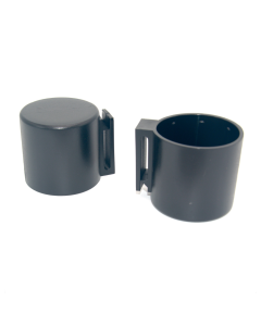 Omsteekdop met haak PA Ø48 Zwart