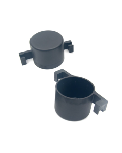 Omsteekdop met haak opzij PA Ø60 Zwart