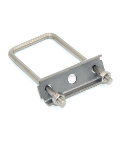 U Beugel + enkel RVS plaatje M6 100x40